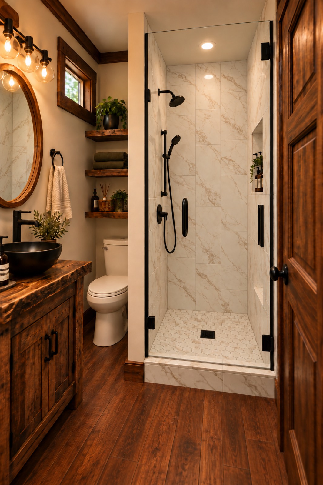 Concept rendering of a suite bathroom with walk-in shower